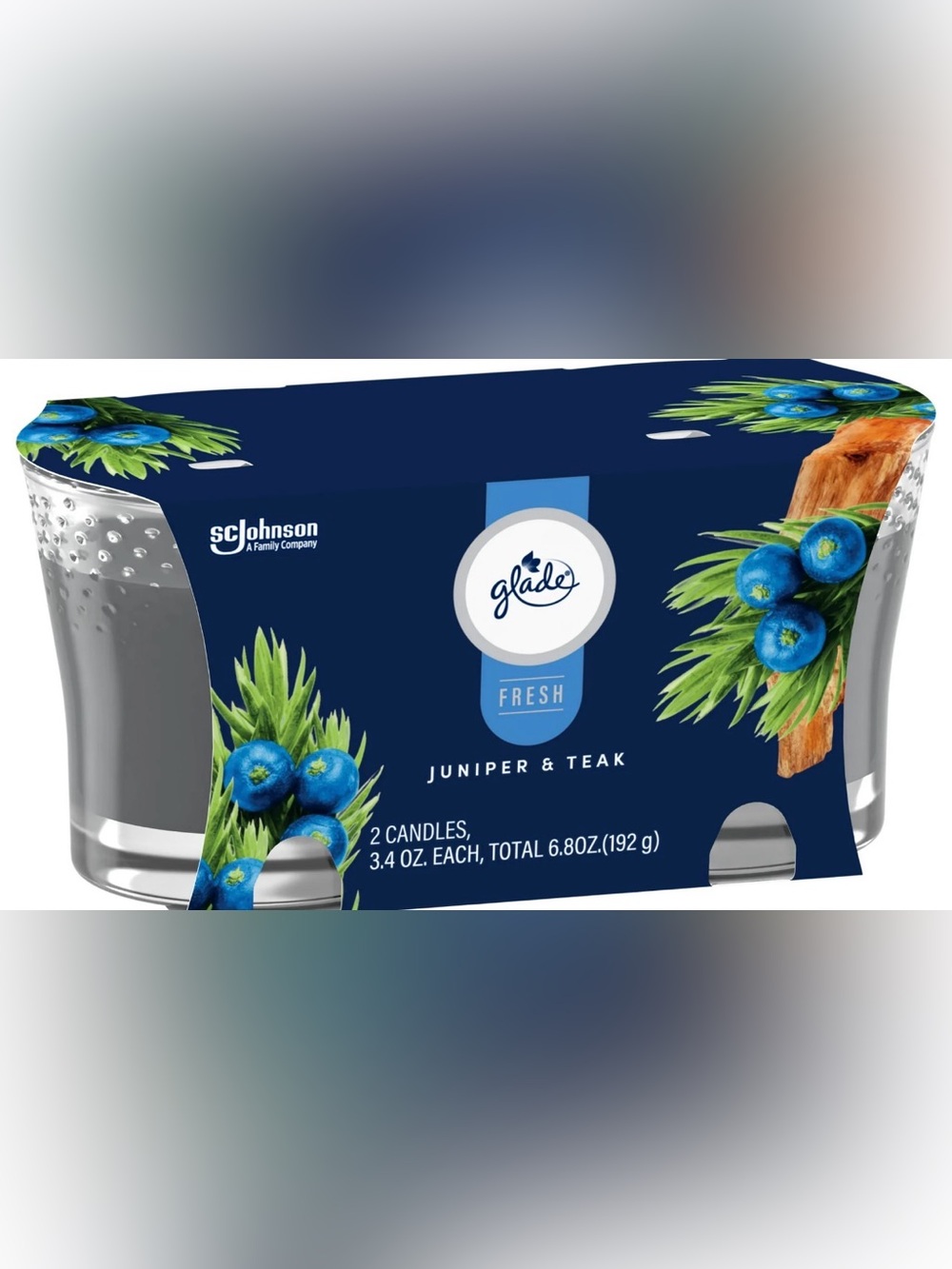 Glade Juniper & Teak Limited Edition Seasonal Candles 4 Total Holiday Scented.